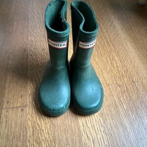 Kids Hunter Green Rain Boots